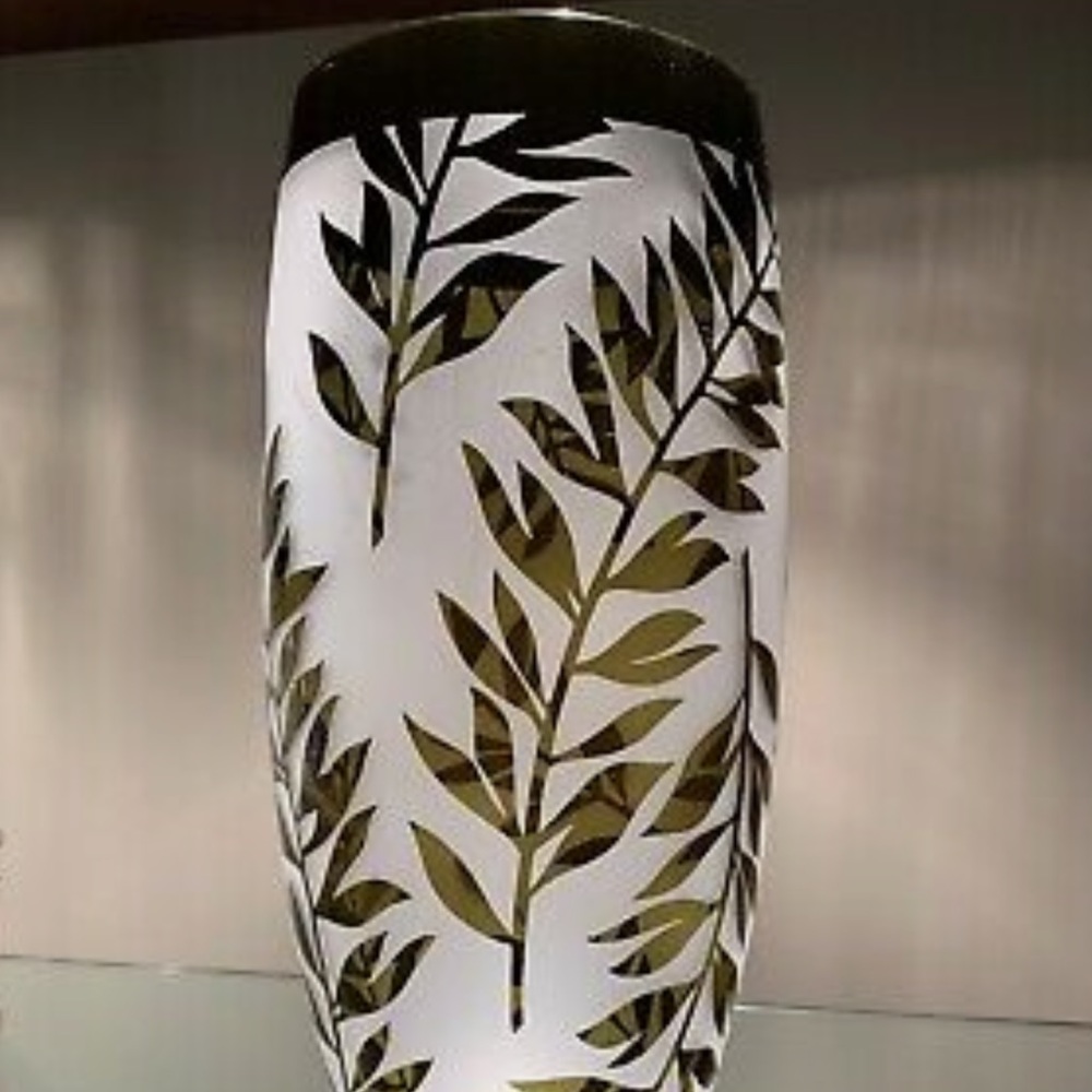 ***SALE - Lennox crystal green & frosted glass vase.